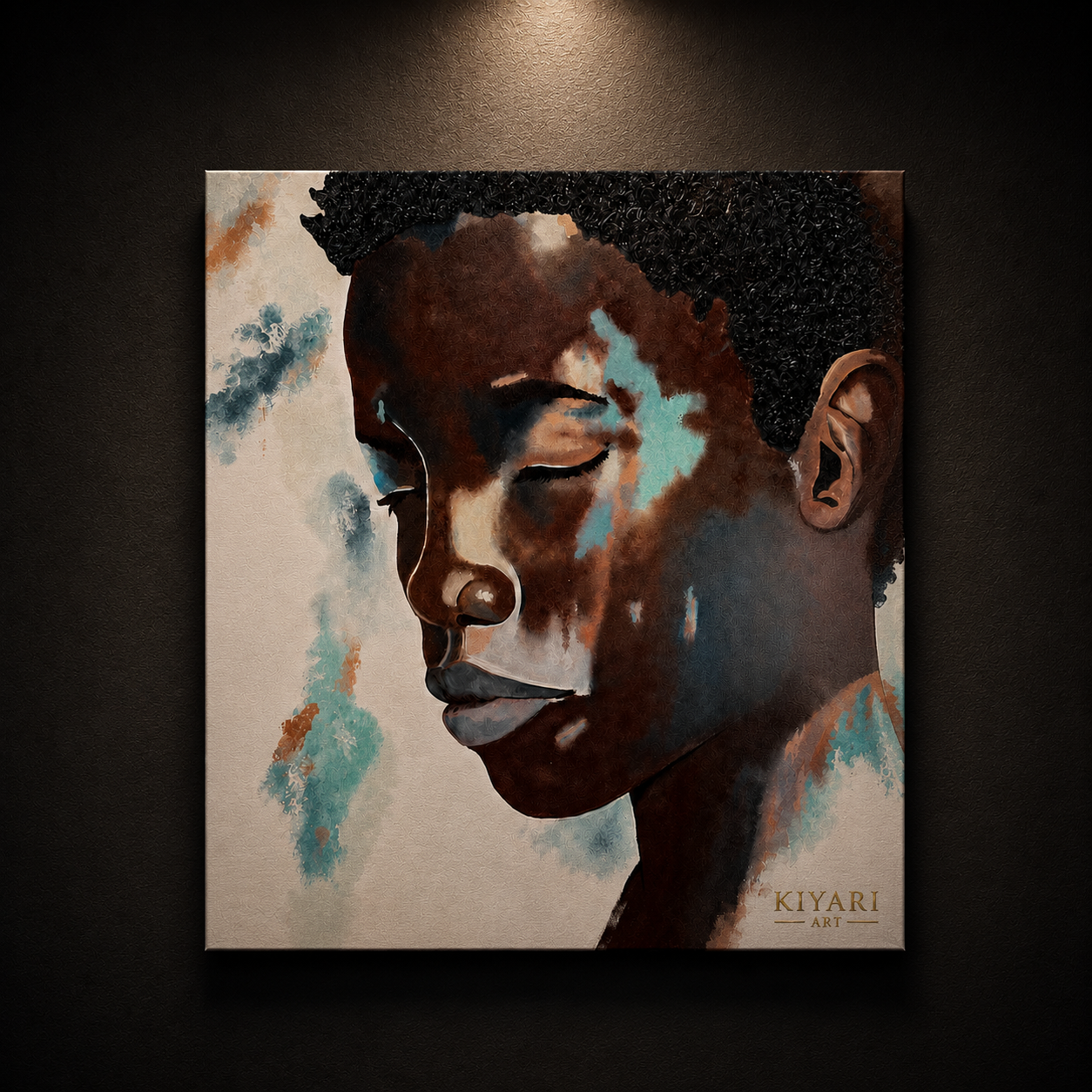 Layered acrylic & mixed media